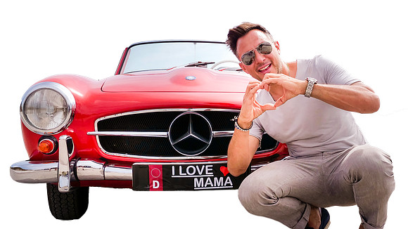 I ♥ MAMA - STOCKANOTTI-STICKER-CAR1