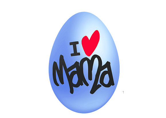 Ei love mama-blue