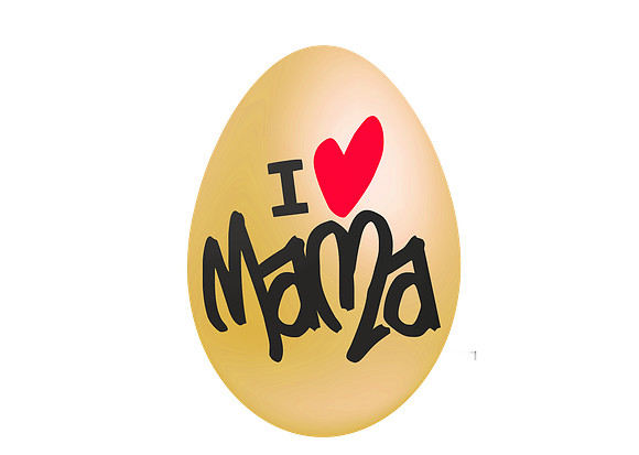 Ei love mama-gelb