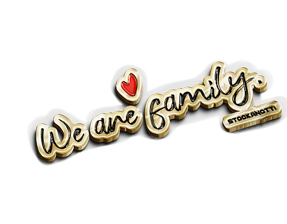 we are family - golden pin